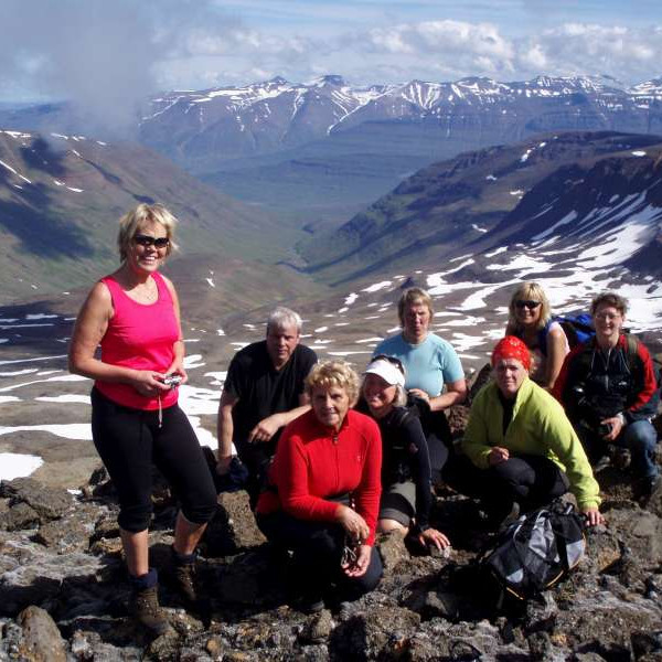 Hópurinn ánægður á Blástakk