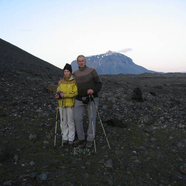 Nanna Björk ásamt afa sínum.