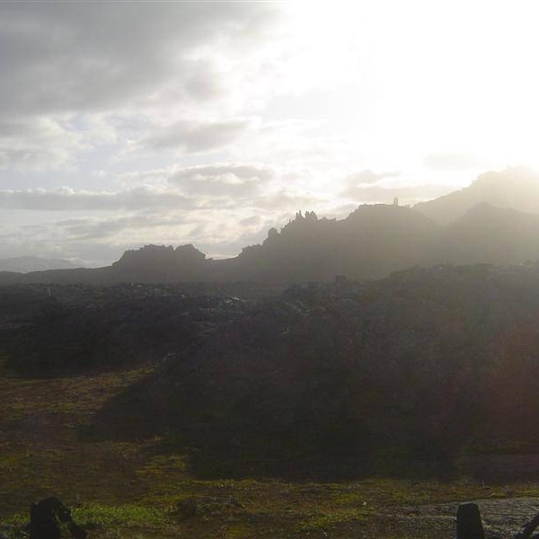 Bræðrafell séð frá skálanum.