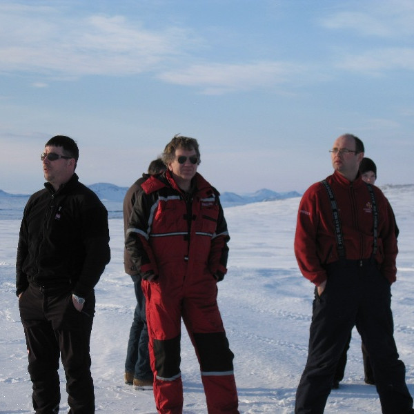 Með hendur í vösum jú það var kalt þarna