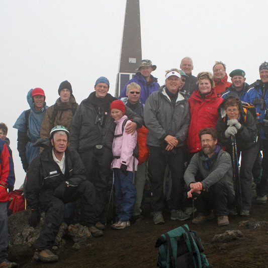 Hópur FFA á hátindi Herðubreiðar.