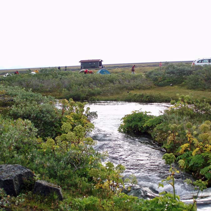 Í Herðubreiðarlindum: snyrtihúsið.