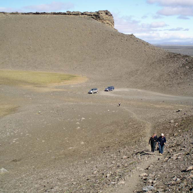 Á leið upp á Hrossaborg.