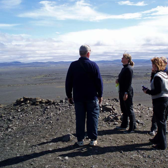 Hluti af hópi FFA á Hrossaborg.