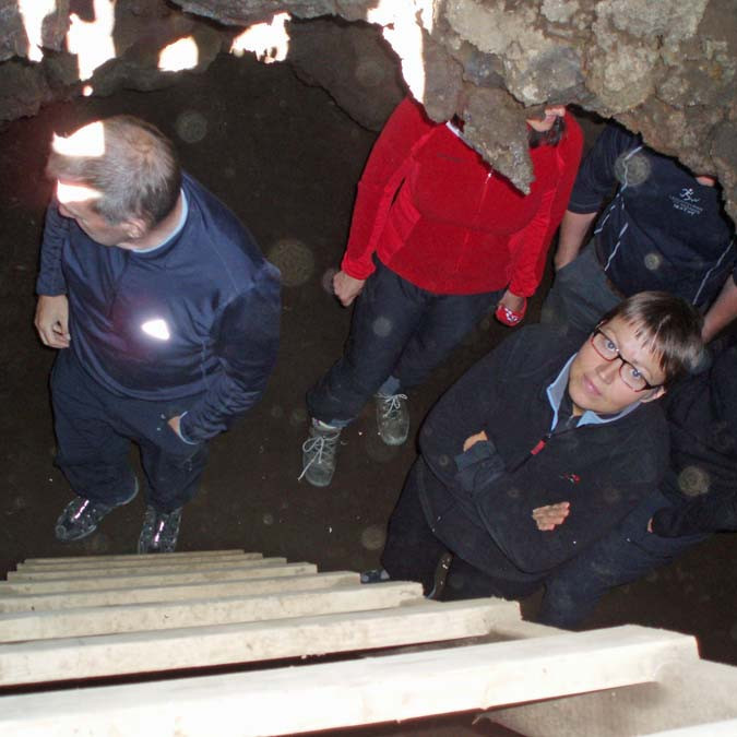 Horft niður í Klaustur á Mývatnsfjöllum.