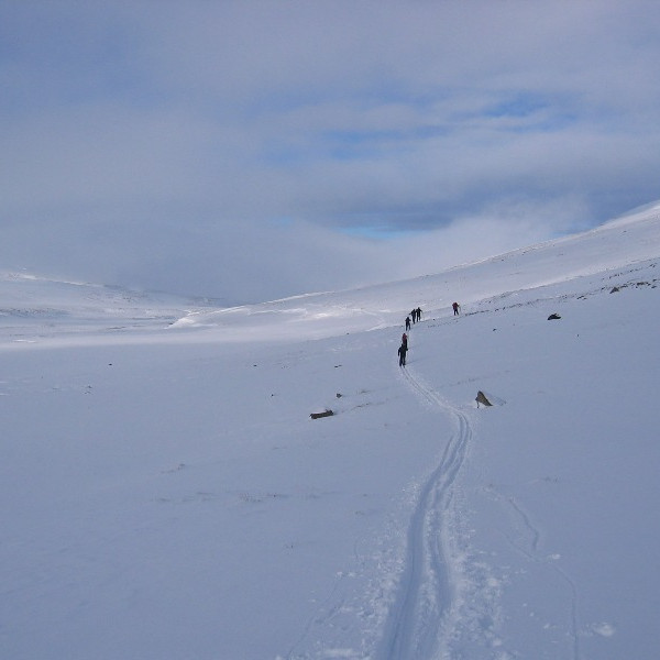 Flott slóð og gott rennsli á bakaleiðinni.