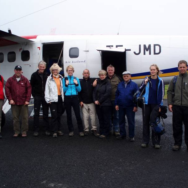 Á flugvellinum í Grímsey