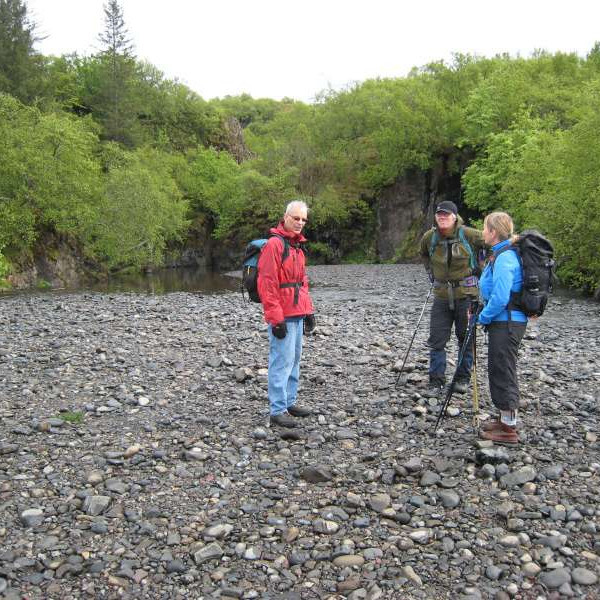 Á gönguferð í Skaftafelli.