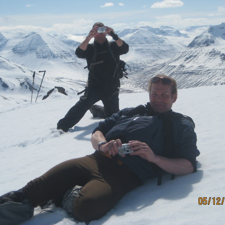 Hér var nú tækifæri til myndatöku. Konni og Heimir.