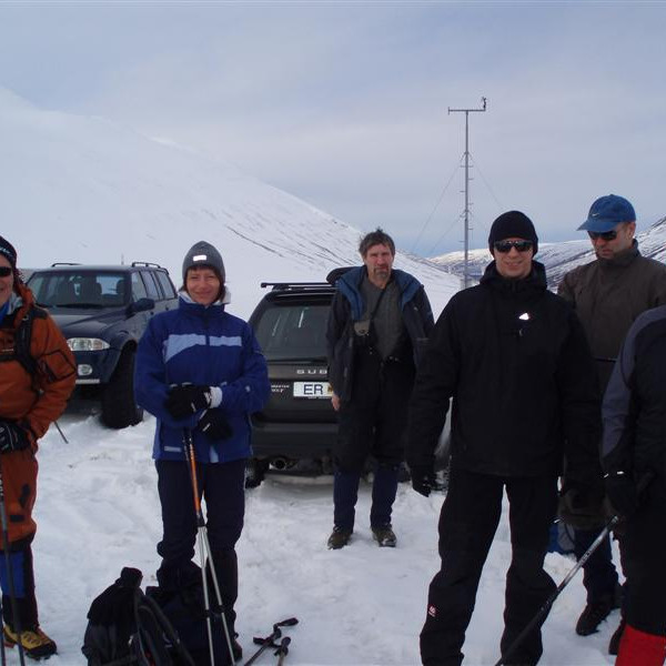 Við upphaf ferðar.Ragnar, Aneta, Brynleifur, Björn Þór, Bessi og Sigrún.