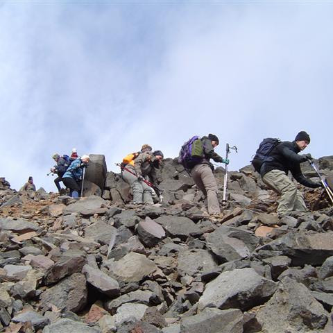 Fikrað sig niður Röðulinn. Á leið á tindana sjö.