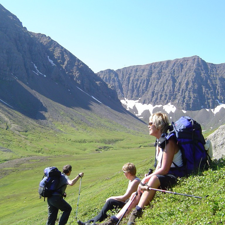 Fossdalur hömrum girtur.