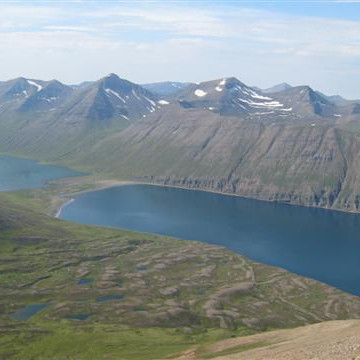 Séð niður í Héðinsfjörð