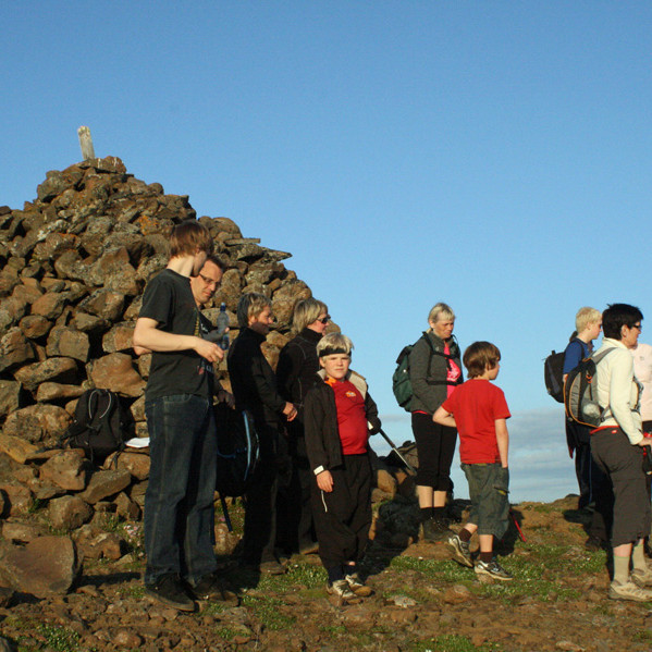 Þeir fyrstu komnir upp að Skólavörðu.