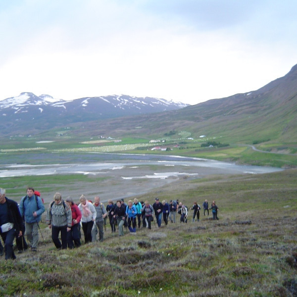 Kaldbakur og Útburðarskálarhnjúkur í baksýn