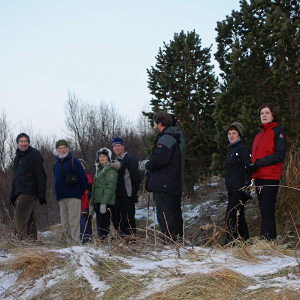 Uppi á klettunum sunnarlega í Vaðlareit.