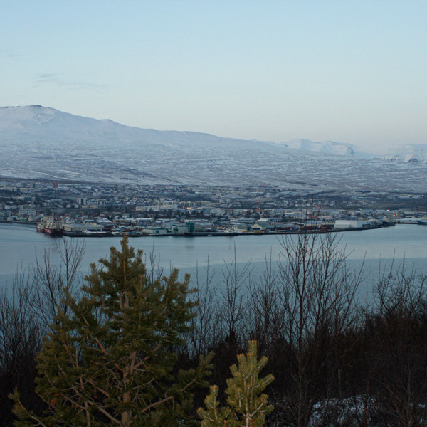 Horft úr Vaðlareit til Akureyrar.