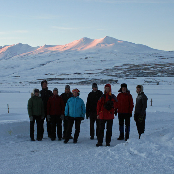 Neðan við Kaupang. Sólarupprás á Súlum.
