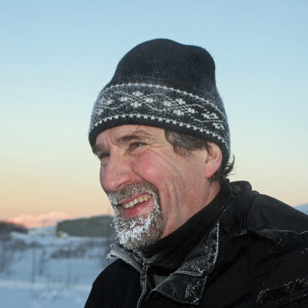 Í 18 stiga frosti hrímaði skegg Brynleifs.