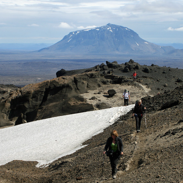 Á leið vestur Dyngjufjöll að barmi Öskju.