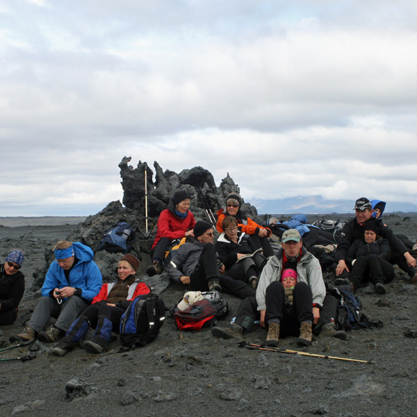 Áning miðja vegu milli Dyngjufells og Botna.