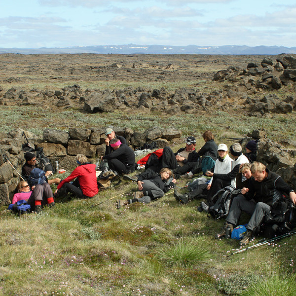 Áning í Botnatóft í Suðurárbotnum.