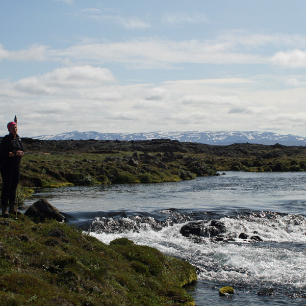 Snotur flúð ofarlega í Suðurá.