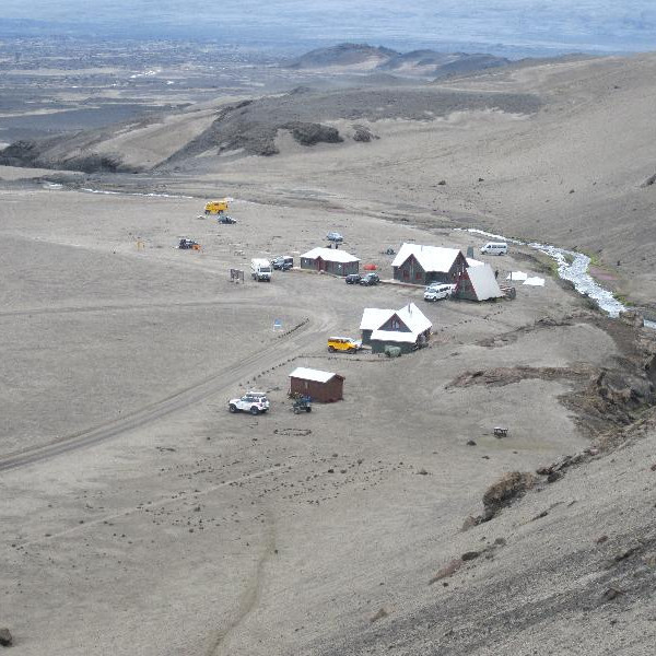 Séð yfir húsakost FFA á drekasvæðinu.
