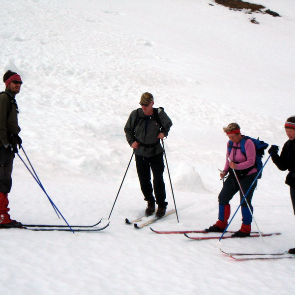 Komin á skíðin í Reistsrárskarði