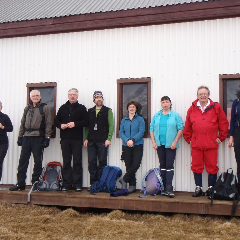 Geta,villi,Þorsteinn,Frímann,Kristín,Anna María,Henrik Bak,og brynleifur. Gétar Grímsson tók myndina.