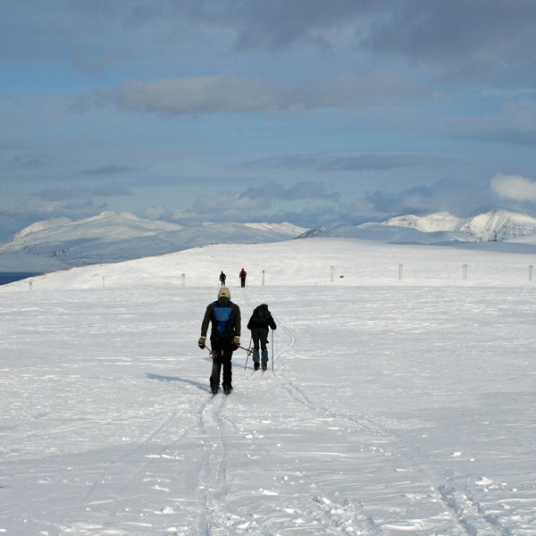 Á heimleið. Horft norður Vaðlaheiði að Geldingsárskarði.