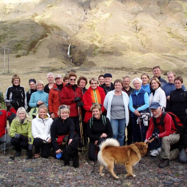 Hópurinn í upphafi
 ferðar.