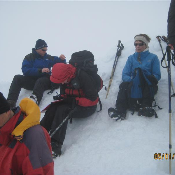 Grétar, Stefán, ? og Sigrún Snædal.