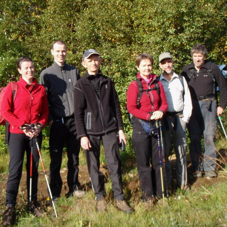 Við upphaf ferðar við Hróarstaði.