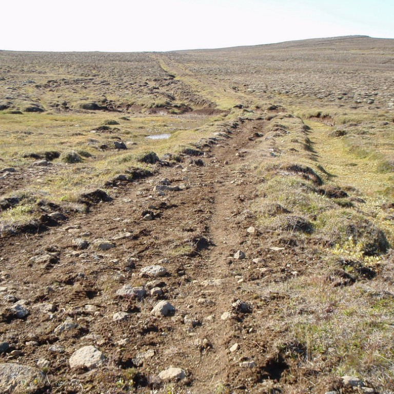 Á köflum er þessi 140 ára vegur ótrúlega heilegur.