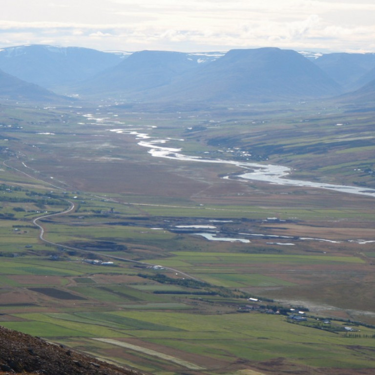 Séð inn Eyjafjörð