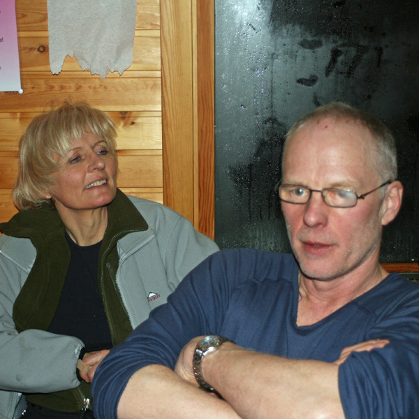 Á þorrablóti: Hildur og Vignir slaka á.