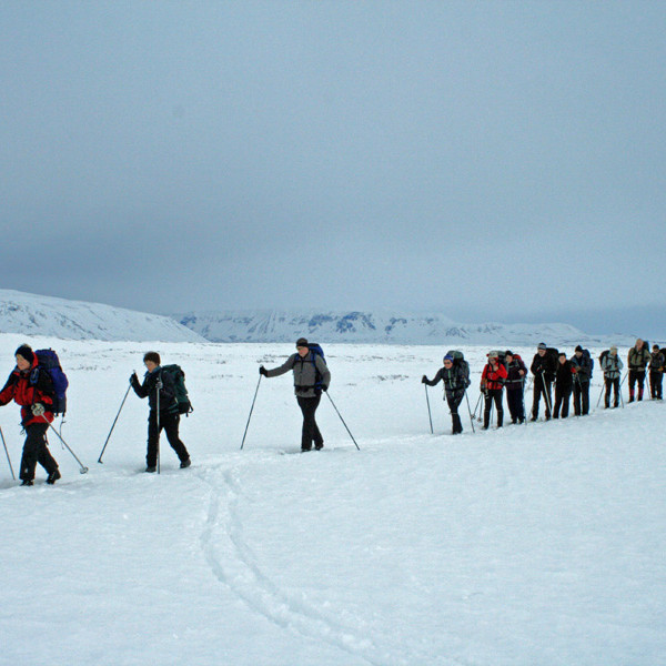 Á heimleið í Miklamó suðvestan Stóruflesju: Sellandafjall og Bláfjall.