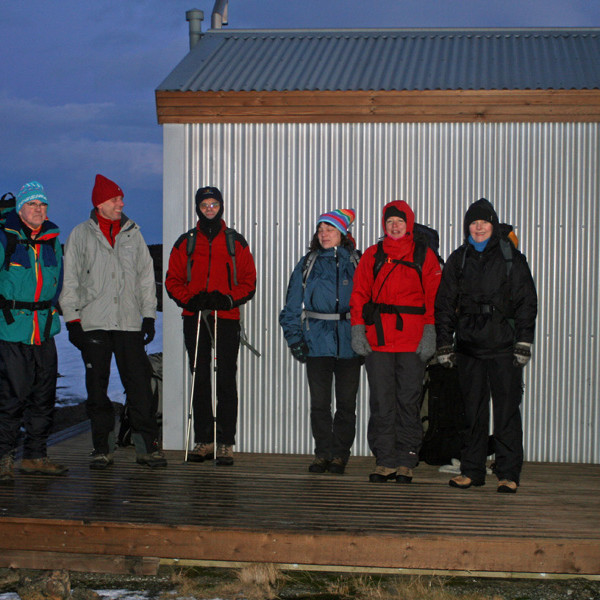 Ferðbúin heim úr Botna rétt f. kl. 09 á sunnudagsmorguninn.