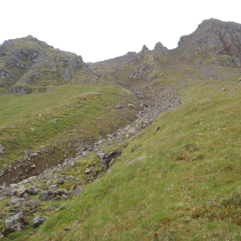 Leiðin niður í Hvanneyrarskál