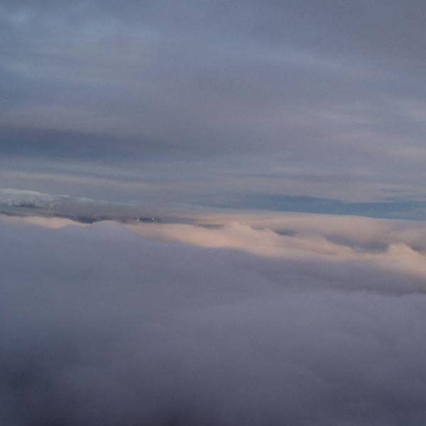 Þokan fyllti fjörðinn