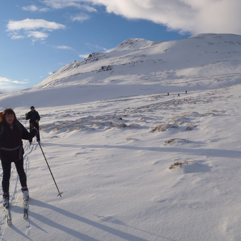 Brunað niður Súlumýrar