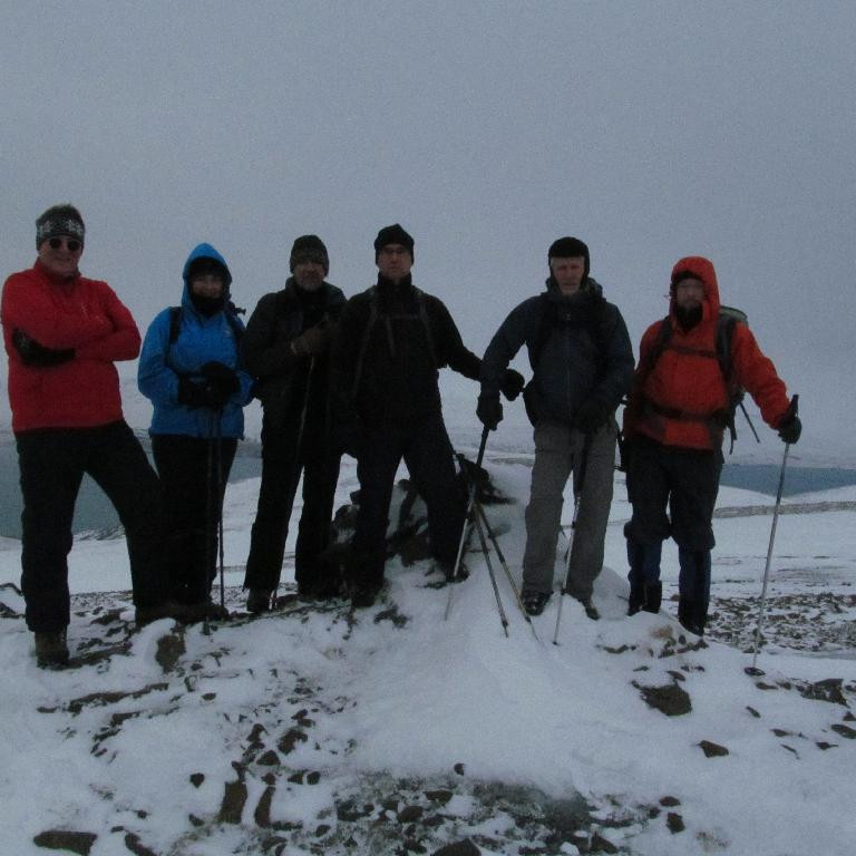 Hópurinn kominn upp.