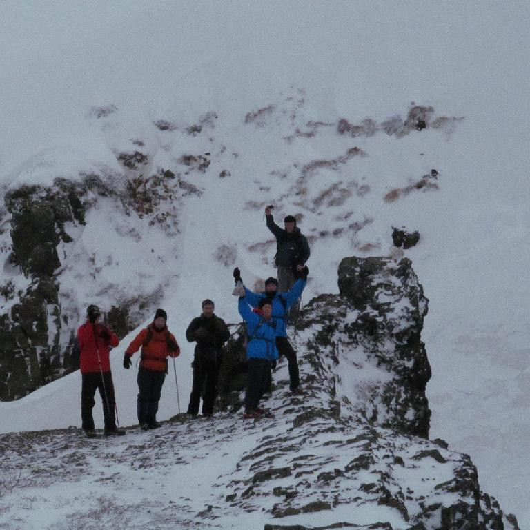 Hópurinn stillir sér upp.