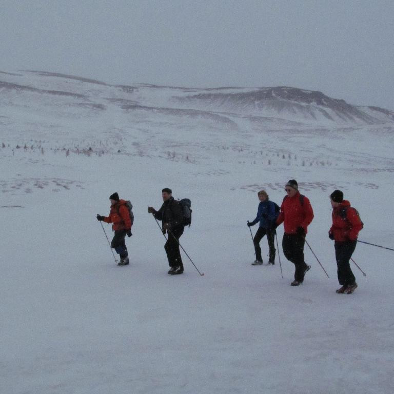 Hópurinn á endasprettinum.