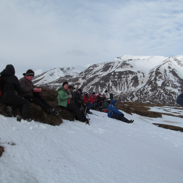Alltaf gott að setjast niður og kíkja í nestisboxið.