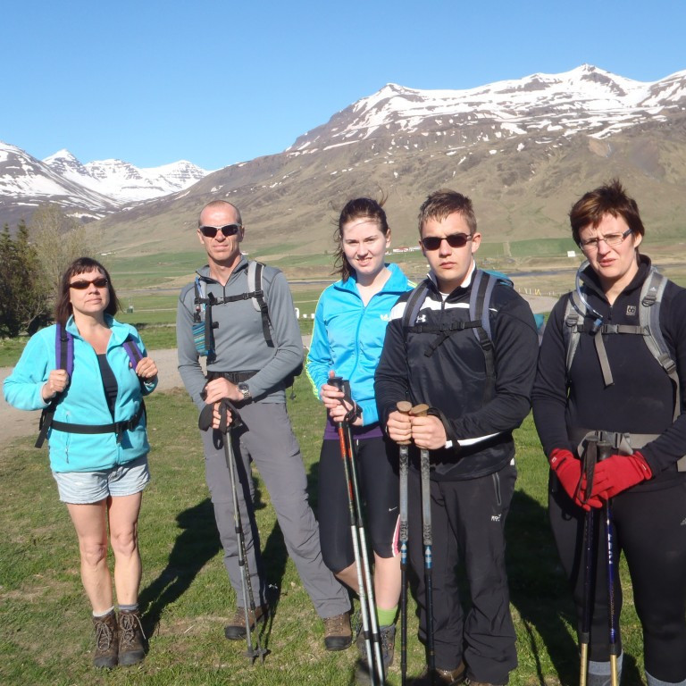 Anna María, Viðar fararstjóri, Eyja, Óskar, og Elín.