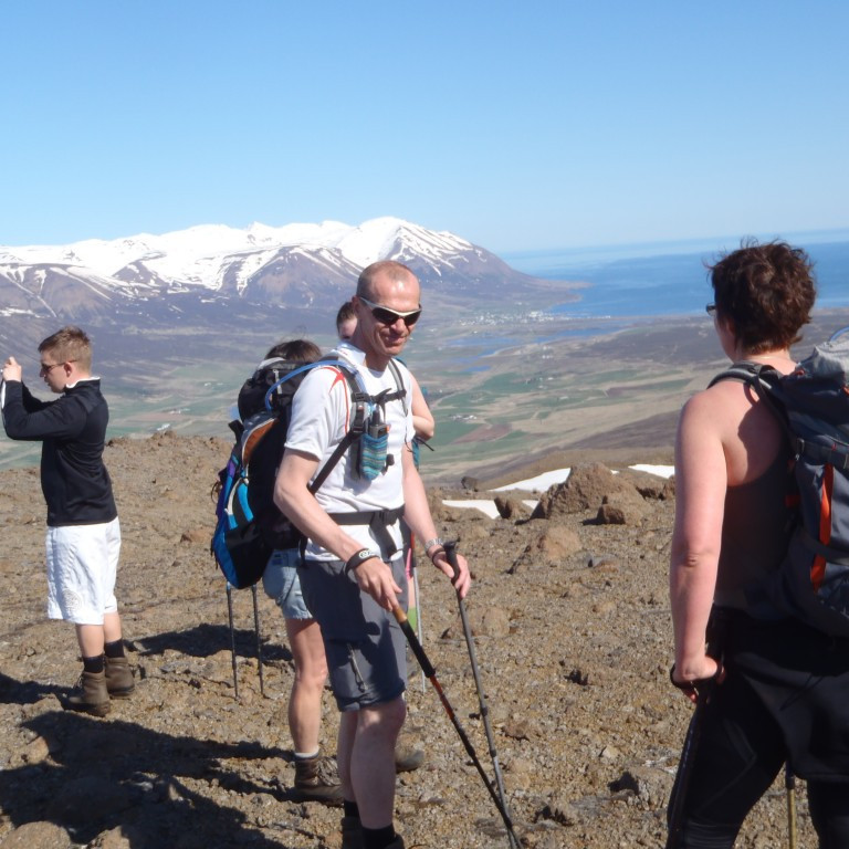 Séð út Eyjafjörð, Ólafsjarðarmúli, Dalvík, Gjögur.