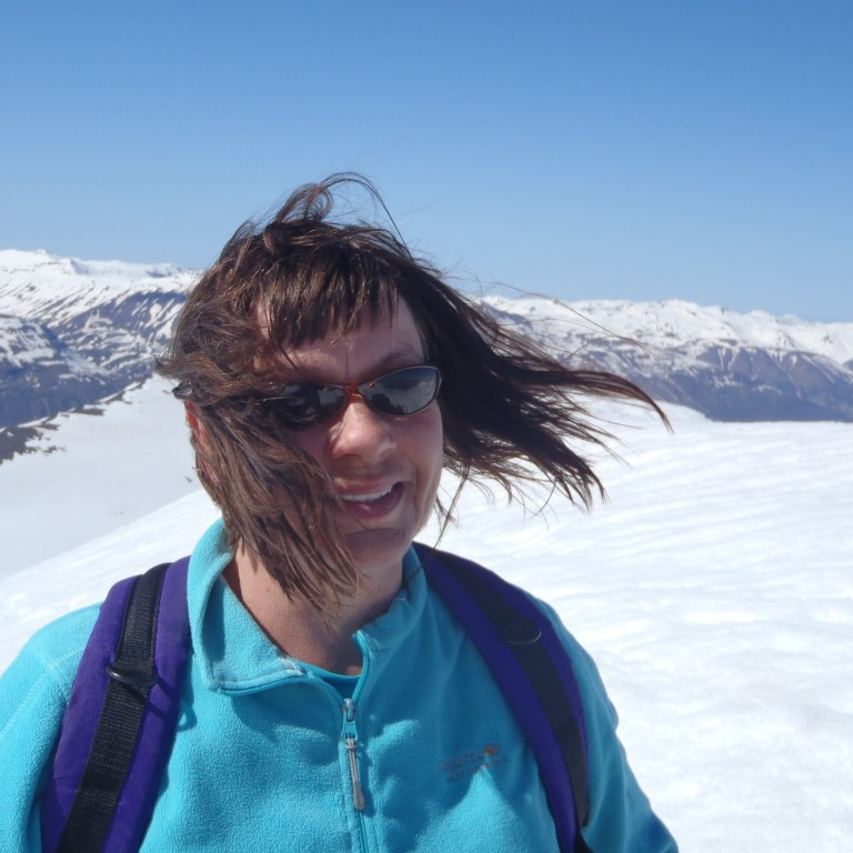 Anke María Steinke, alltaf til í fjallaferð.