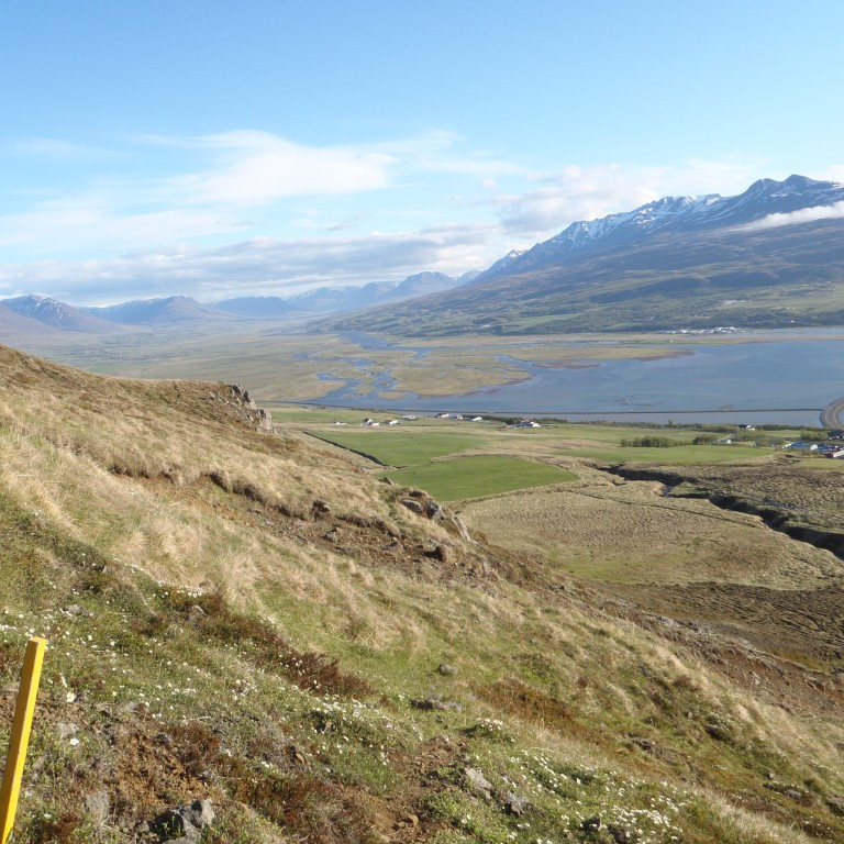 Séð inn Eyjafjörð.